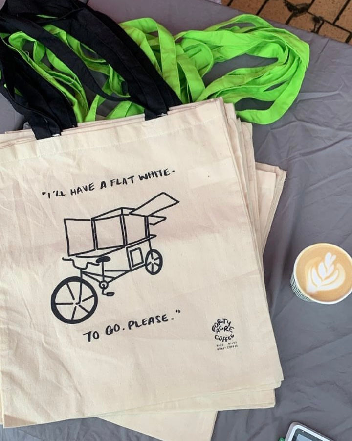 The Flat White Tote - Black